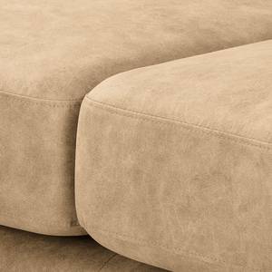 Ecksofa Lovis Microfaser - Microfaser Rica: Beige - Ottomane davorstehend links