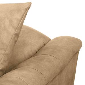 Ecksofa Lovis Microfaser - Microfaser Rica: Beige - Ottomane davorstehend links