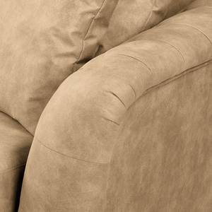 Ecksofa Lovis Microfaser - Microfaser Rica: Beige - Ottomane davorstehend links