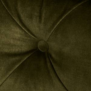 Canapé d’angle Merlin II Velours Tomi: Vert vieilli - Méridienne courte à droite (vue de face)