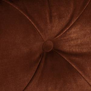 Canapé d’angle Merlin II Velours Tomi: Marron - Méridienne courte à gauche (vue de face)