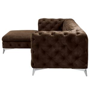 Ecksofa Merlin II Samt Tomi: Havanna - Longchair davorstehend links