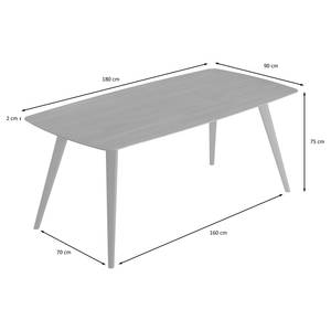 Set per sala da pranzo Nadir (5) Marrone tabacco - 180 x 90 cm - Effetto nocciolo