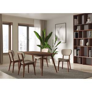 Set per sala da pranzo Nadir (5) Beige - 180 x 90 cm - Effetto nocciolo