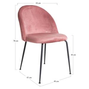 Chaises capitonnées Maxou II (lot de 2) Rose bébé