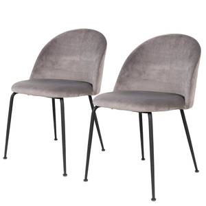 Chaises capitonnées Maxou II (lot de 2) Gris