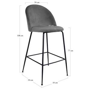 Chaises de bar Maxou II (lot de 2) Gris