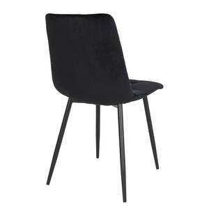 Gestoffeerde stoelen Ormoy II (2 stuk) fluweel/staal - Zwart