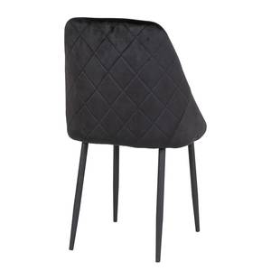 Chaises capitonnées Halley II (lot de 2) Noir