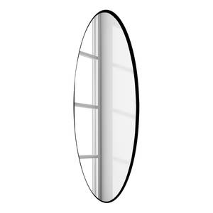 Spiegel Jenks I Metall - Schwarz - Durchmesser: 40 cm