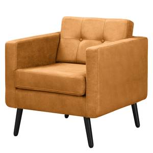 Fauteuil Croom microvezel - Microvezel Zaira: Mosterdgeel - Zonder hocker