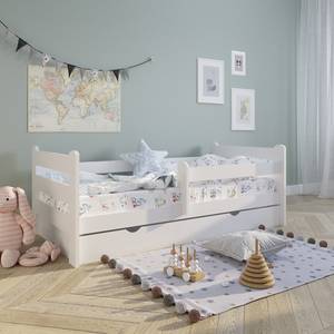 Lit enfant Niklas Blanc - Matelas de mousse froide