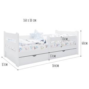 Lit enfant Niklas Blanc - Matelas de mousse froide