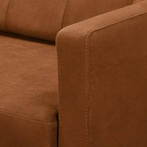 Sessel Croom Microfaser Zaira: Cognac - Mit Hocker