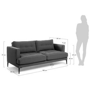 Sofa Kastel (2-Sitzer) Flachgewebe - Flachgewebe Leara: Senfgelb