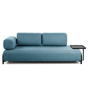 Sofa Matt (3-Sitzer) Flachgewebe Badra: Jeansblau - Kein Zubehör inklusive