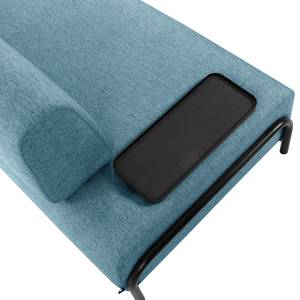 Sofa Matt (3-Sitzer) Flachgewebe Badra: Jeansblau - Kein Zubehör inklusive