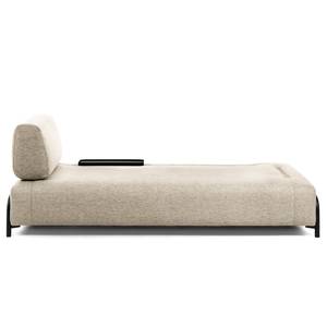 Sofa Matt (3-Sitzer) Flachgewebe Badra: Beige - Tablett