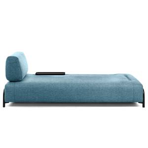 Sofa Matt (3-Sitzer) Flachgewebe Badra: Jeansblau - Tablett