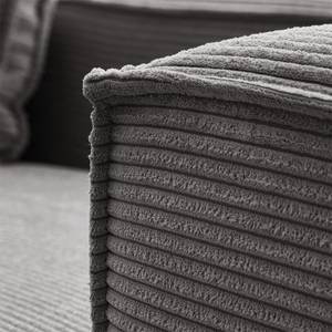 Ecksofa Mandal II Cord - Cordstoff Lole: Hellgrau - Longchair davorstehend links