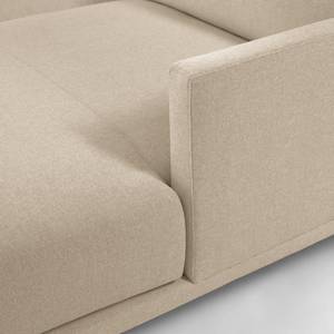 Ecksofa Norfolk Chenille Gratia: Beige - Longchair davorstehend rechts