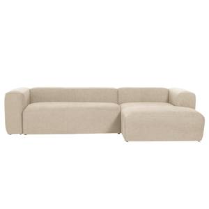 Ecksofa Mandal IV Chenille - Chenille Gratia: Beige - Longchair davorstehend rechts