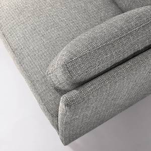 Ecksofa Parma Chenille - Chenille Munli: Hellgrau - Longchair davorstehend links - Buche Hell