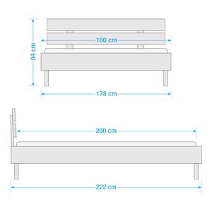 Massief houten bed Gillen I 160 x 200cm