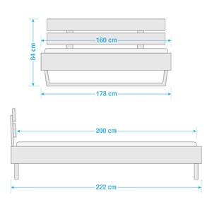 Massief houten bed Gillen III 160 x 200cm