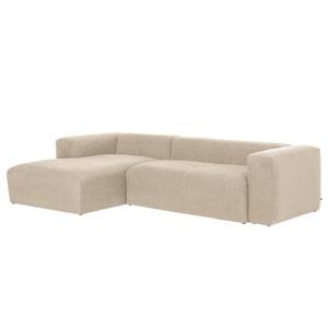 Ecksofa Mandal IV Chenille - Chenille Gratia: Beige - Longchair davorstehend links