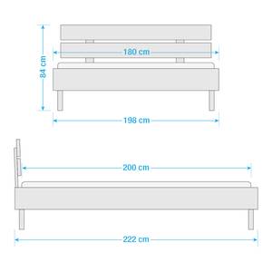 Letto in legno massello Gillen I 180 x 200cm