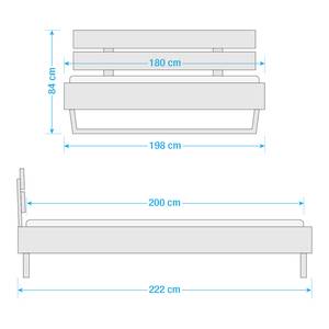 Letto in legno massello Gillen III 180 x 200cm