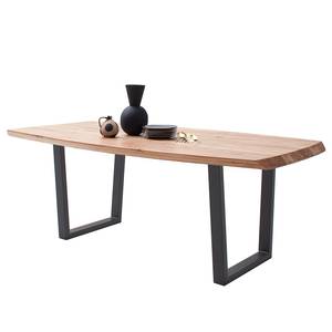 Table Hamton Acacia - Largeur : 180 cm - Anthracite - Trapézoïdal