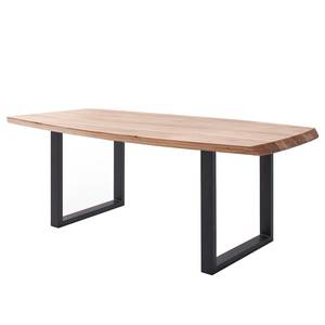 Eettafel Hamton Acacia - Breedte: 200 cm - Antraciet - U-vorm