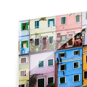 Quadro di vetro Case veneziane Multicolore - 30 x 80 x 0,4 cm - 30 x 80 cm