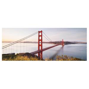 Quadro di vetro Golden Gate Bridge Blu - 125 x 50 x 0,4 cm