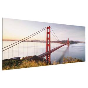 Quadro di vetro Golden Gate Bridge Blu - 125 x 50 x 0,4 cm