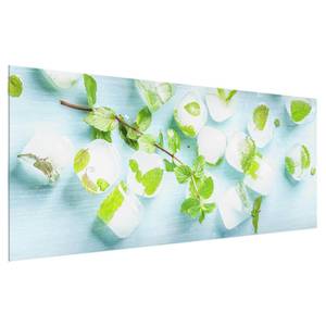 Tableau en verre Glaçons Vert - 80 x 30 x 0,4 cm - 80 x 30 cm