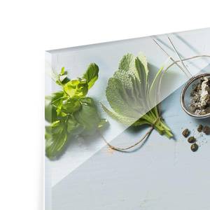 Quadro di vetro Erbe da cucina Verde - 125 x 50 x 0,4 cm