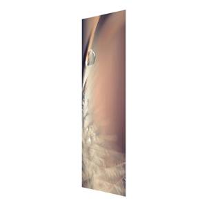 Glazen afbeelding Story of Waterdrop III beige - 50 x 125 x 0,4 cm