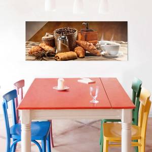 Glazen afbeelding Ontbijttafel bruin - 80 x 30 x 0,4 cm - 80 x 30 cm