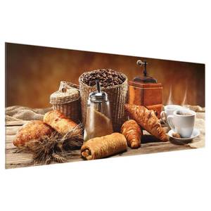 Glazen afbeelding Ontbijttafel bruin - 80 x 30 x 0,4 cm - 80 x 30 cm