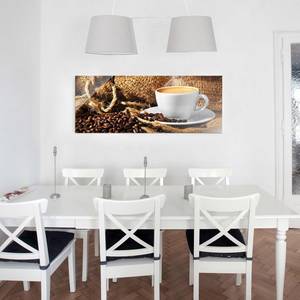 Tableau en verre Café du matin Marron - 125 x 50 x 0,4 cm