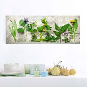 Tableau en verre Herbes Beige - 80 x 30 x 0,4 cm - 80 x 30 cm