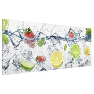 Tableau en verre Cocktail de fruits Blanc - 80 x 30 x 0,4 cm - 80 x 30 cm