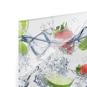 Tableau en verre Cocktail de fruits Blanc - 80 x 30 x 0,4 cm - 80 x 30 cm