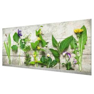 Tableau en verre Herbes Beige - 125 x 50 x 0,4 cm - 125 x 50 cm
