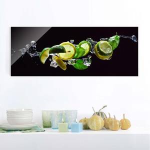 Tableau en verre Mojito Noir - 125 x 50 x 0,4 cm - 125 x 50 cm