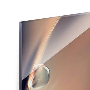 Glazen afbeelding Story of a Waterdrop I beige - 125 x 50 x 0,4 cm - 125 x 50 cm