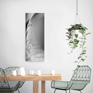 Tableau en verre Story of a Waterdrop II Noir et blanc - 125 x 50 x 0,4 cm - 125 x 50 cm